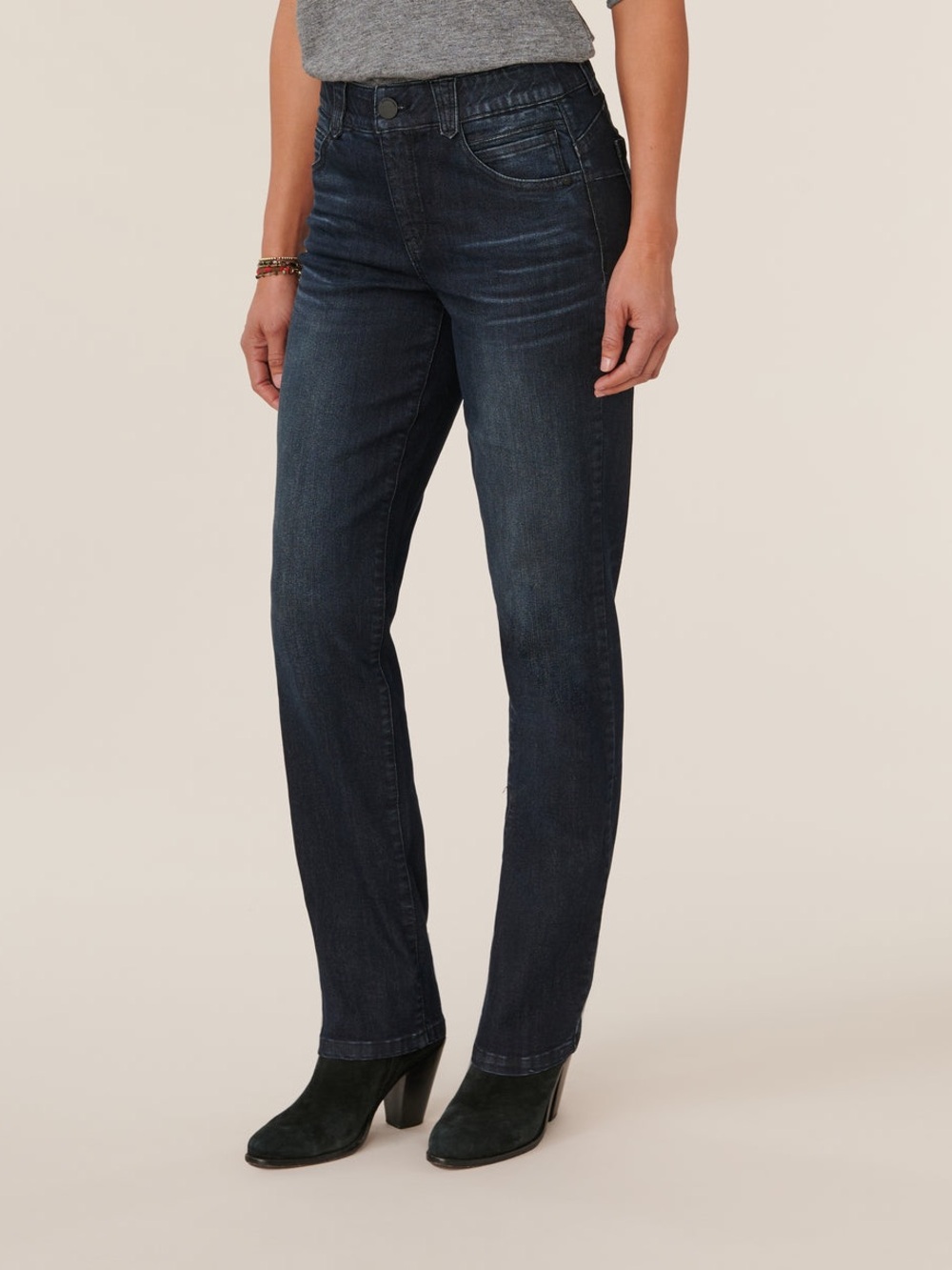 NWT! "Ab"solution® Booty Lift Straight Leg Jeans, 6, DARK INDIGO ARTISANAL